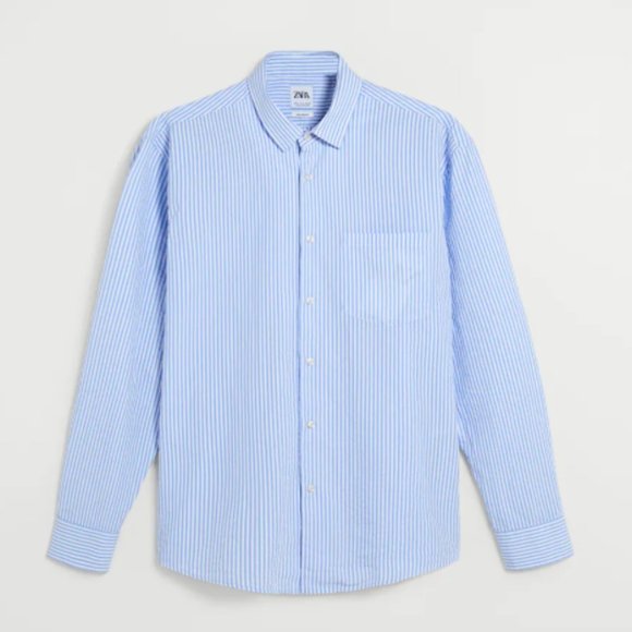 Zara - Striped Button Down shirt - Picture 1 of 4